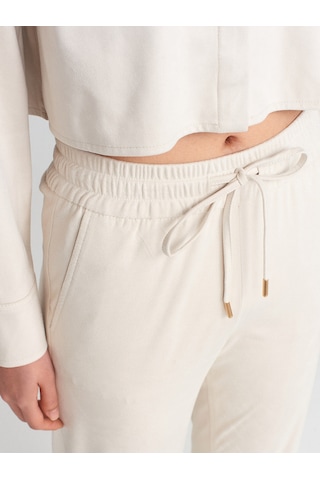 Dilvin 71594 Manşetli Jogger Süet Pantolon Bej