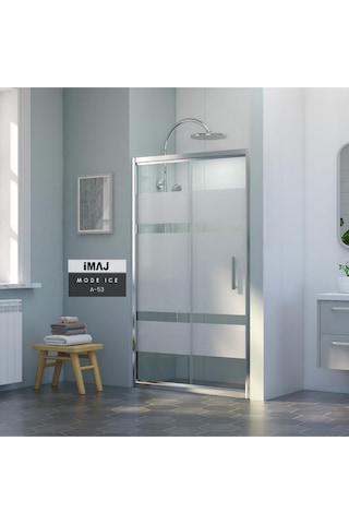 İmaj Banyo Mode İce A-53 İki Duvar Arası 1 Sabit 1 Sürgü Duşakabin Krom