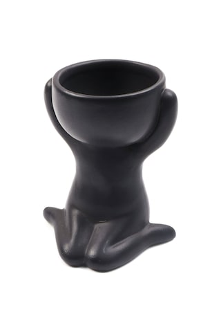 Suofeng İnsan Figürlü Seramik Saksı - Minimalist Nordik Stil Çiçeklik Ve Dekorasyon