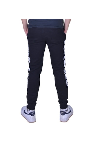 Superfly Flamlı Örme Pant. Erkek Eşofman Altı Siyah