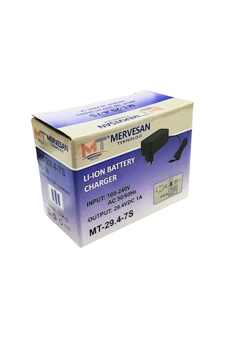 Mervesan 29.4volt 7s 1amper Li-ion Batarya Şarj Cihazı