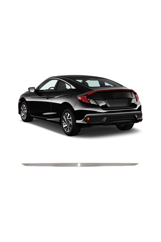 Honda Civic Uyumlu 2016 Ve Üzeri Krom Bagaj Alt Çıtası Paslanmaz Çelik