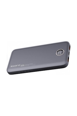 Sword 10f53 22.5w 10000 Mah Gri Usb Kablolu Hızlı Şarj Powerbank Qc3.0 Gri