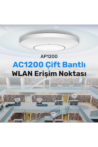 Cudy Ap1200 1 Portlu 10/100mbps Ac1200 2 Anten Tavan Access Point
