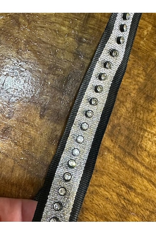 En 2 Cm Zirkon Taşlı Dekoratif Şerit Dikiş Aksesuarı 1 Metre