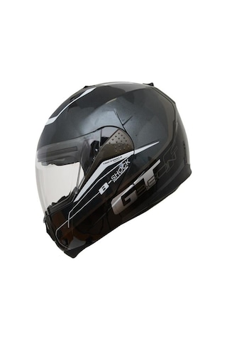 Beon B700 B-Shock Çene Açılır Vizörlü Kask Gri - Siyah
