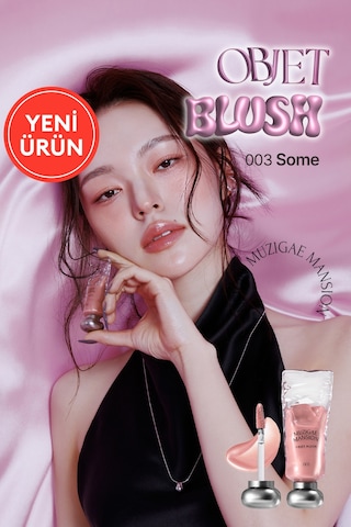 Hafif Yapılı, Ciltle Bütünleşen Parlak Bitişli Likit Allık Muzıgae Mansıon Objet Blush 003 Some 09286353