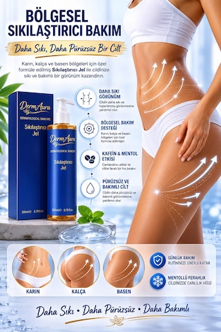 Dermaura Kafein & Mentol Içerikli Sıkılaştırıcı Jel 200 ML