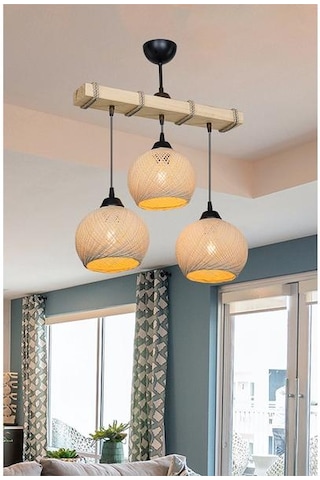 Modelight Aspen Krem Yumak Toplu 3 Lü Avize Krem