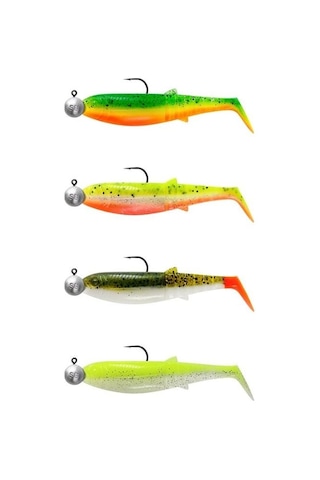 Savage Gear Cannibal Shad 8cm 5gr+7.5gr 2/0 Dark Water 4+4 Adet
