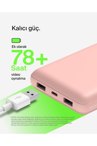 Usb C Taşınabilir Şarj Cihazı 20000 Mah, Usb Tip C Giriş Çıkış Bağlantı Noktalı 20k Güç Bankası İçin Usb