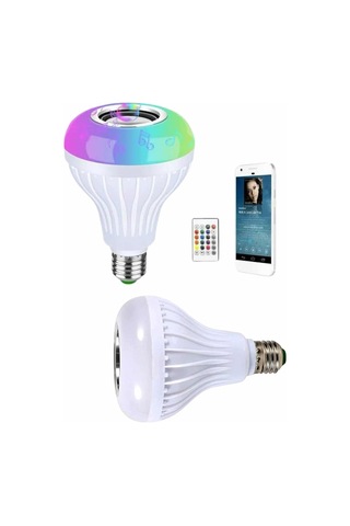 Kumandalı Rgb Led Işık Bluetooth Hoparlör Ses Lambası Renkli Ampul