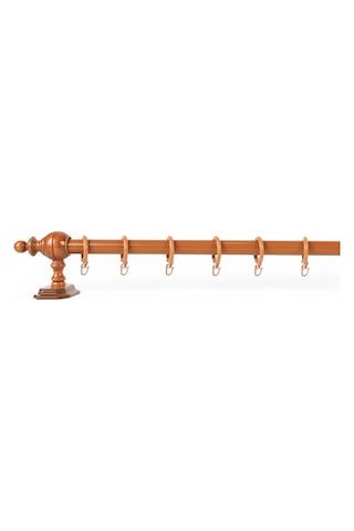 Meşe Raysız Ahşap Rustik Perde Askısı - 150 Cm
