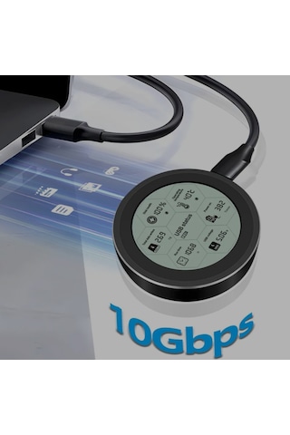 Shuole Akıllı M.2 Ssd Harici Kutu Enclosure Usb 3.2 Type-c, Lcd Ekranlı, 10gbps Hız, 8tb Destekli