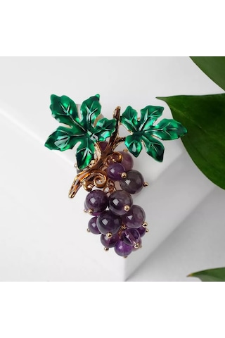 Queen Fair Ametist Broş Üzüm Şarabı 170211159 Violet