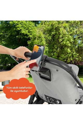 Gezenbebe Bebek Arabası Telefon Tutucu Siyah