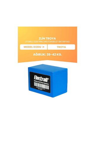 Zlin Troya Batarya Mega Kapasite Lifepo4 72v 60ah Elektrikli Motosiklet Bataryası