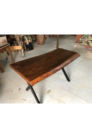 Bintaşmobilya Kütük Masa Ceviz Rengi 120X75.Cm