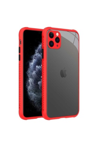 Apple Uyumlu iPhone 11 Pro Max Kılıf Zore Kaff Kapak Kırmızı