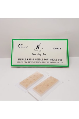 Shenlong Press Needle 0.22 X 1.5 -d 100 Adet Kalıcı Kulak İğnesi