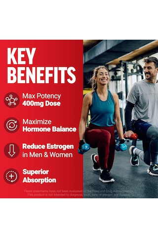 Force Factor Estrogen Balance For For Hormonal Acne, Metabolism, Menopause Dım Max, 400 Mg, 60 Caps