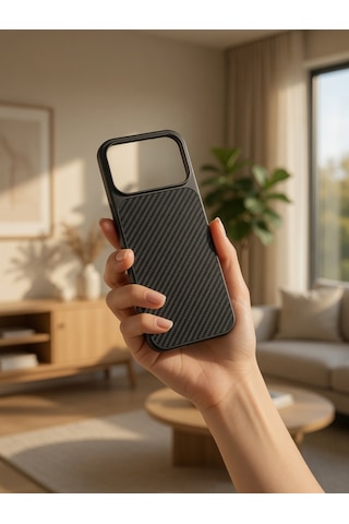 İphone 17/18 Promax Ortak Uyumlu Karbon Fiber Desenli Darbeye Dayanıklı Kılıf Çok Renkli2