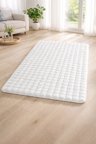 Dekoratif Bubble Peluş Post Halı Beyaz 111p Beyaz
