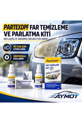Partex Universal Far Temizleme Ve Parlatma Kiti İki Far İçin