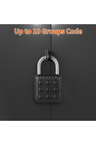 Jokmae Ip67 Su Geçirmez Biyometrik Kilit - Parmak İzi + Bluetooth Açma, 6 Rakamlı Kod, 10 Kullanıcı, Siyah Sy13+ Pil Dahil