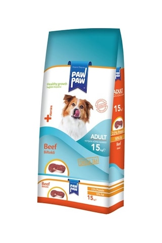 Paw Paw Biftekli Yetişkin Köpek Maması 15 KG