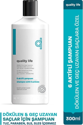 Quality Life Saç Dökülmesine Karşı Şampuan 3 x 300 ML + Saç Vitamini 3 x 60 Tablet + Serum 3 x 50 ML