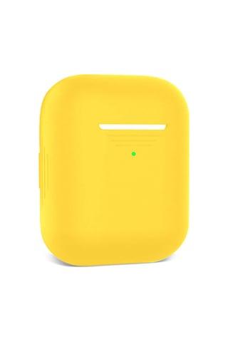Wozlo Apple Uyumlu AirPods 1. Ve 2. Nesil Silikon Koruma Kılıfı - Silikon Koruyucu Kılıf - Sarı