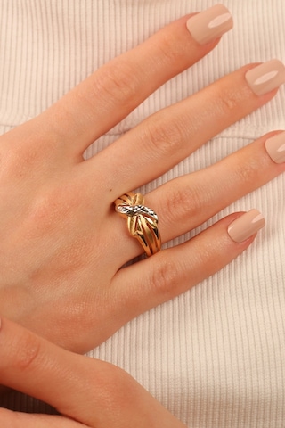 Çgkmücevherat Tarz Kalemli Altın Yüzük Klm001 Gold