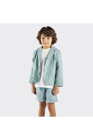 Panço Erkek Çocuk Müslin Ceket Yeşil 2411bk22003-4575 001