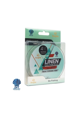 DFT Bojin 4X Linen İp Misina 0.14 mm  150 m  Yeşil
