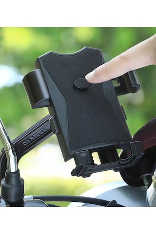 Dikiz Ayna Bağlantılı Otomatik Motosiklet Ve Bisiklet Telefon Tutucu Motorsiklet Telefon Tutacağı