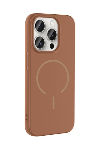 Apple Uyumlu iPhone 15 Pro Max Kılıf M-safe Şarj Özellikli Sys Meta Kapak - Titanyum-gri Titanyum-Gri