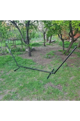 Metal Hamak Ayağı Boru Metal Hamak Demiri Siyah Renk Siyah