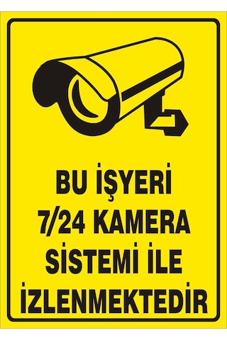 Kamera Ile Izlenmektedir Levhası (Galvaniz)