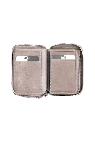 Mft Leather Hakiki Deri Unisex Fermuarlı Cüzdan Lotus 1616 Tiguan Gri