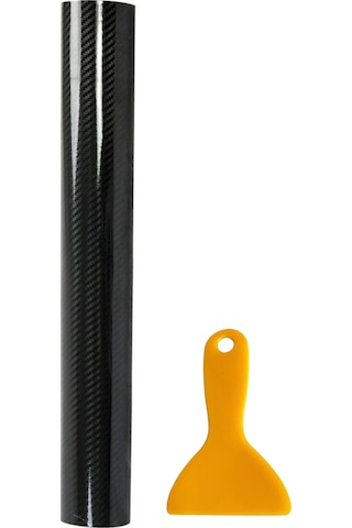 Monyee Siyah Karbon Fiber Vinil Filmi, Yüksek Parlaklık, Hava Kabarcığı Serbest, 150x30cm, Araç Döşeme, Isı Yalıtımı, Dayanıklı