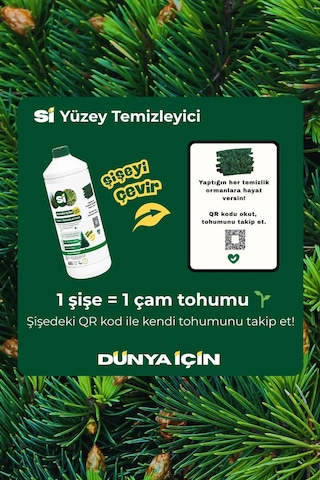 Si Senin İçin %100 Doğal Yüzey Temizleyici Çam İğnesi 900 Ml. Tekli