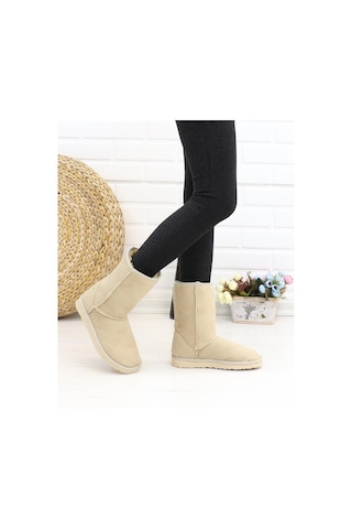 Nesil Shoes Etna Ten Süet Orta Boy Agh Kadın Bot Taba