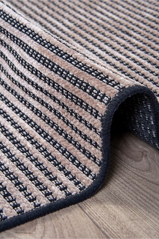 Bej Şönil Kilim Salon Oturma Çocuk Odası Hasır Yıkanabilir Yolluk Kaymaz Taban Halı Siyah Bej