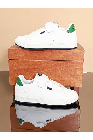 Kidessa 1709 Anatomik Tabanlı Unisex Çocuk Sneakers Gün Beyaz Yeşil