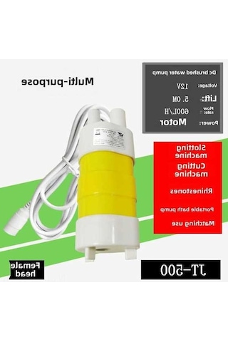 Tongxida 12v Dc Mikro Dalga Su Pompası - 5m Hızlı Basınç, 10l/dk Debi, Direkt Tip, Dayanıklı Beyaz Pompa, 5.5 2.1 Ana Soketli