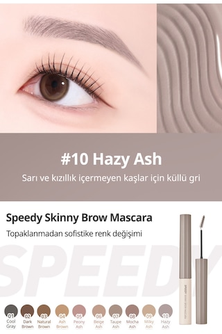 Perıpera Speedy Skinny Brow Mascara 10 Hazy Ash