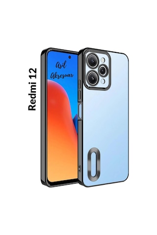 Xiaomi Redmi 12 Uyumlu Kamera Lens Korumalı Logo Gösteren Renkli Detaylı Kılıf