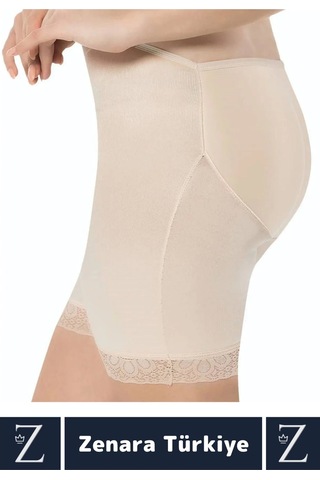 Kaymaz İz İç Göstermez Push Up Popo Kaldırıcı Şekillendiren Silikon Dolgulu Destekli Şort Korse Ten
