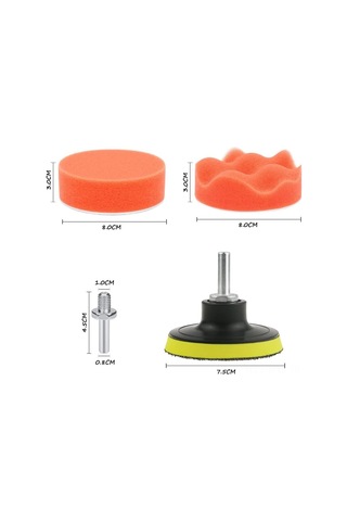Moveevo 22'li Araba Cila Ve Parlatma Seti - 3 İnç Sponge Diskler, Boyali, Boya Üstü Taslak Alma, Parlatma, Cila Ve Glazlama İçin